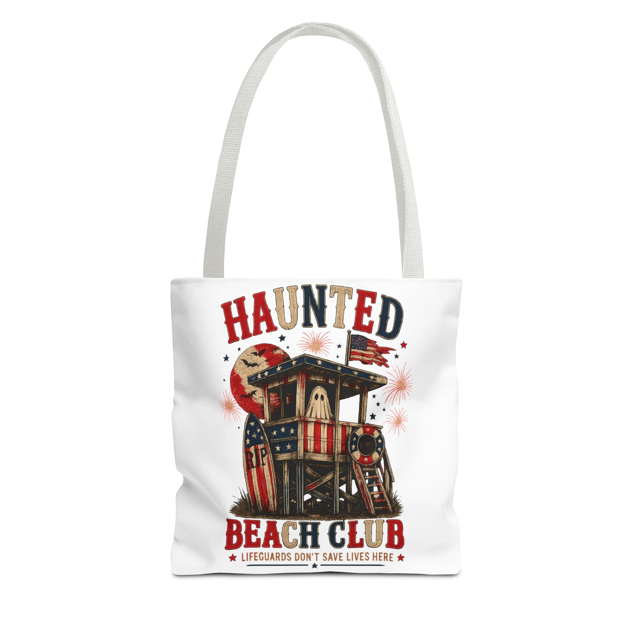 Haunted Beach Club Tote Bag — Vintage Surf Graphic - Boo Crew Boutique