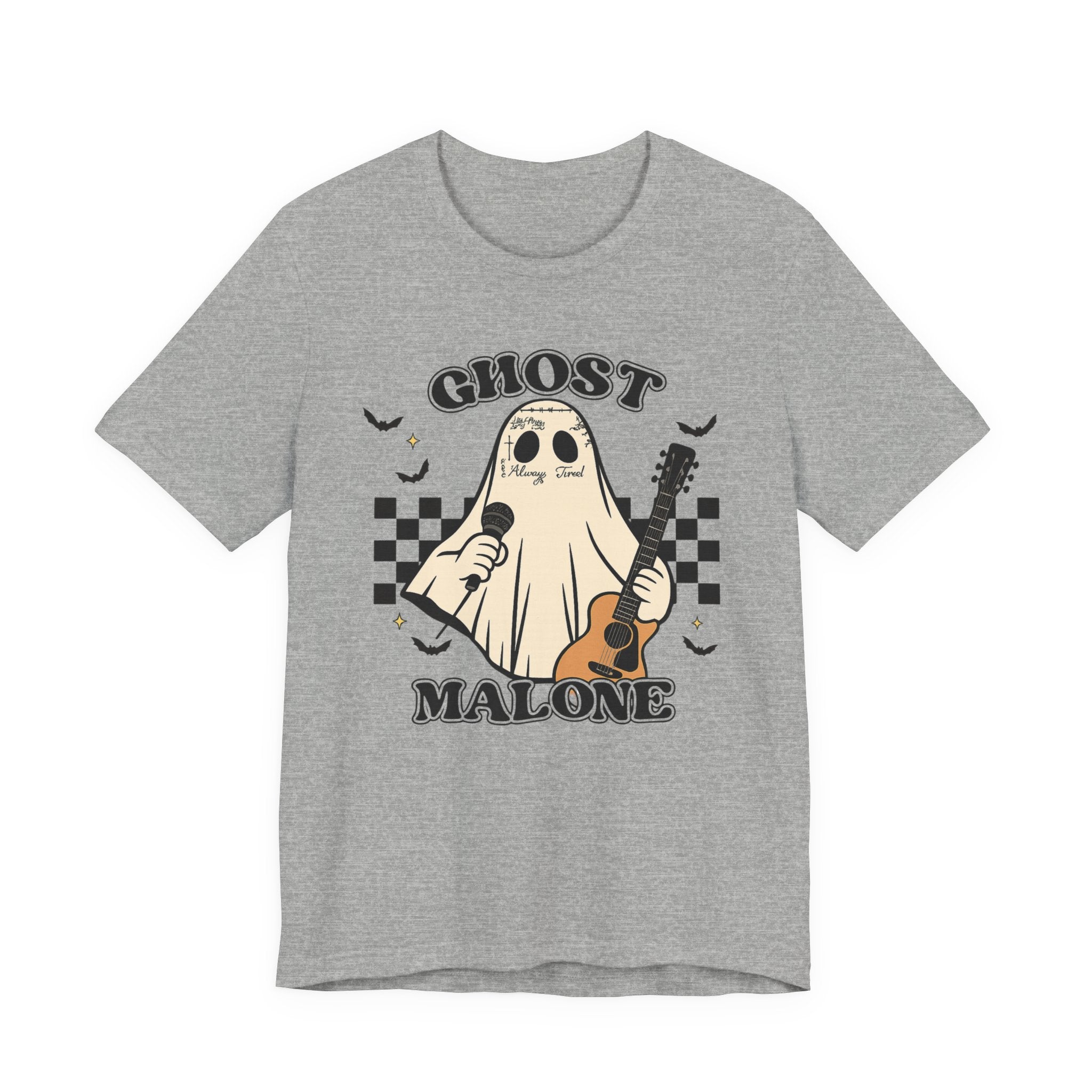 Ghost Malone Tee - Fun Ghost Graphic Tee, Perfect for Halloween, Music Lovers, Casual Wear, Gift