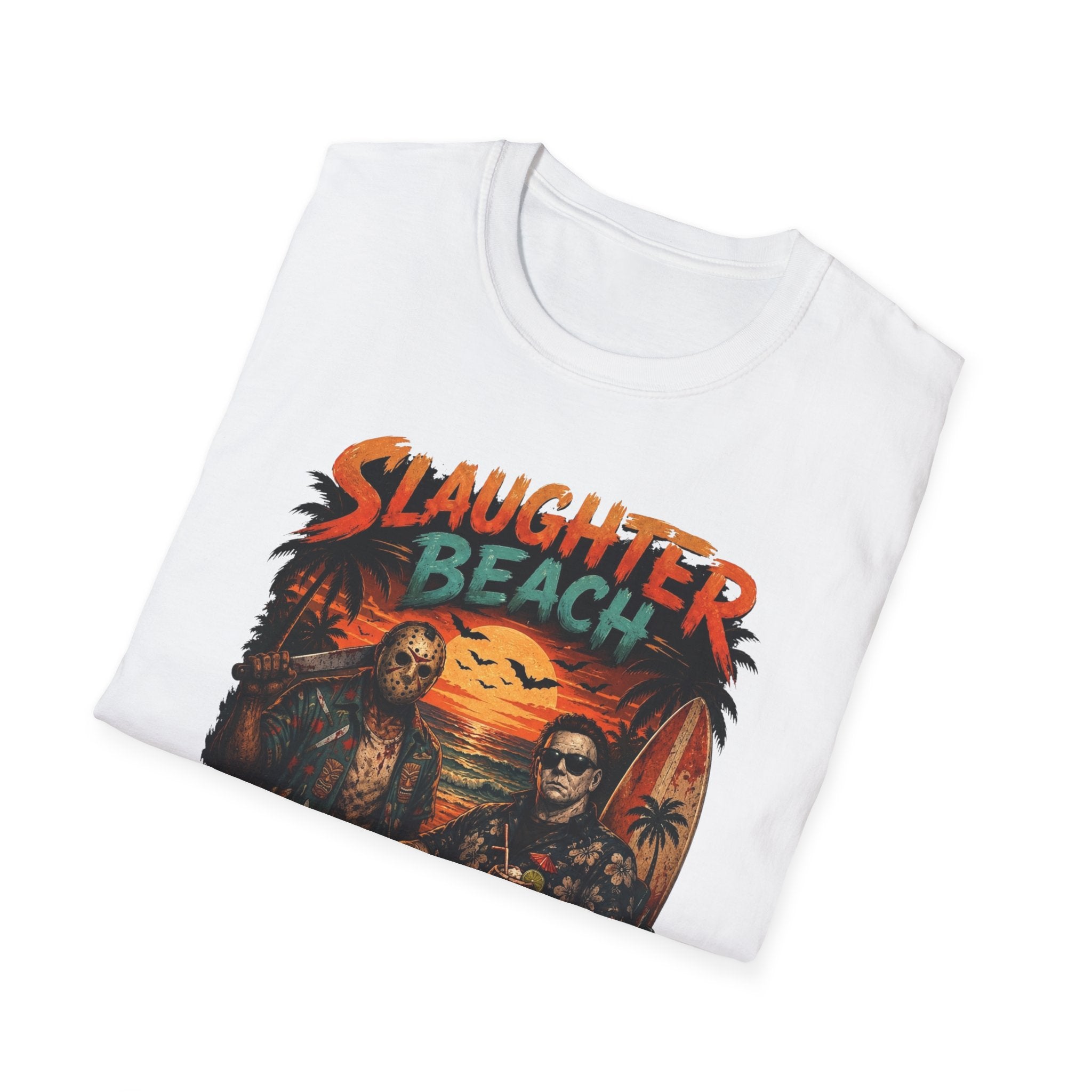 Slaughter Beach Horror Sunset T-Shirt - Boo Crew Boutique