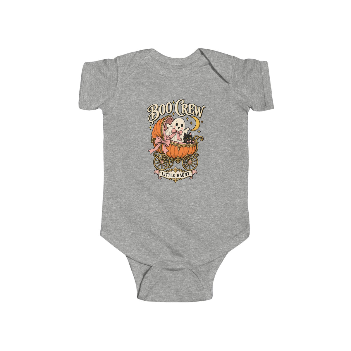 Halloween Baby Bodysuit – Boo Crew Little Haunt Ghost & Black Cat - Boo Crew Boutique