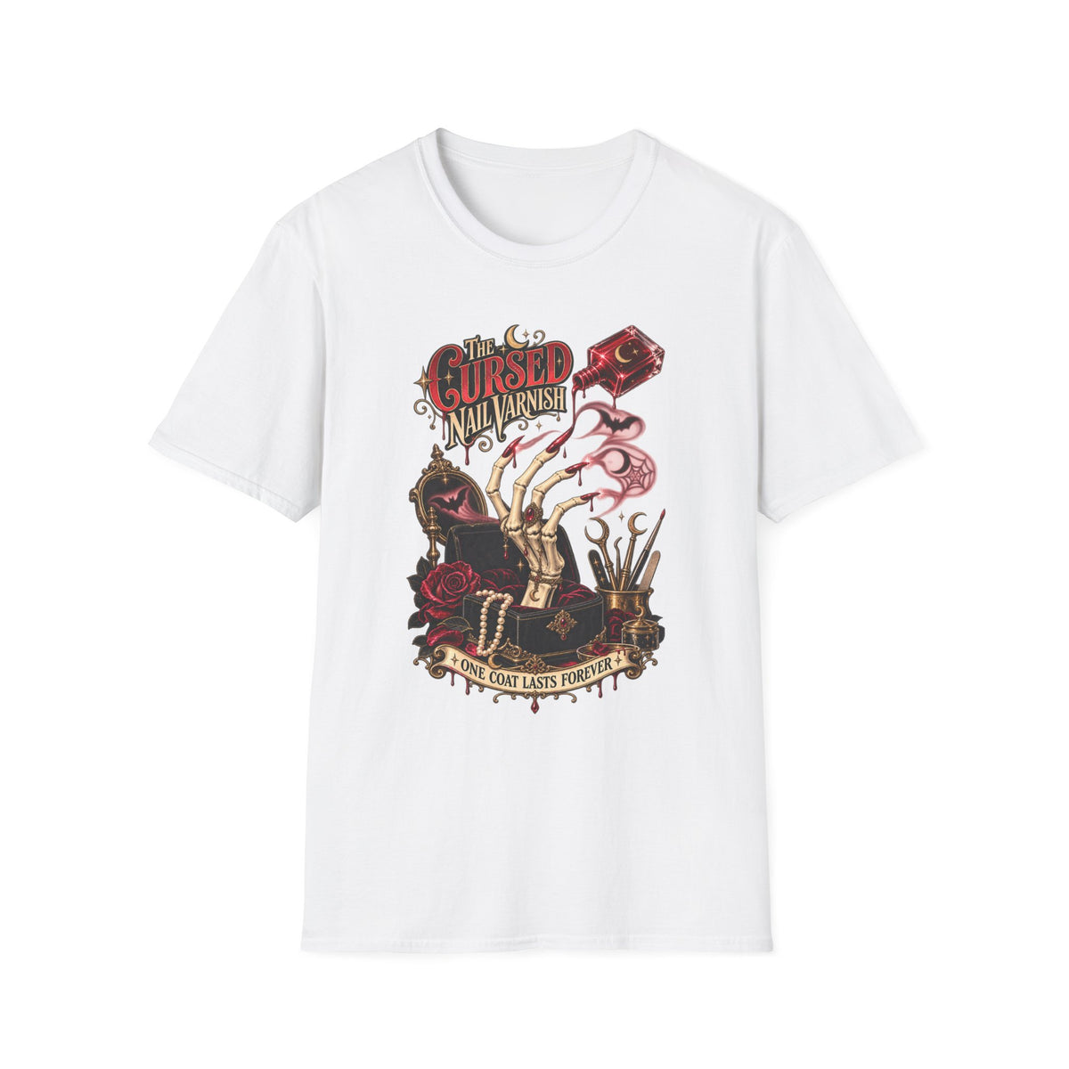 Cursed Hand Tarot Tee — Vintage Occult Graphic - Boo Crew Boutique