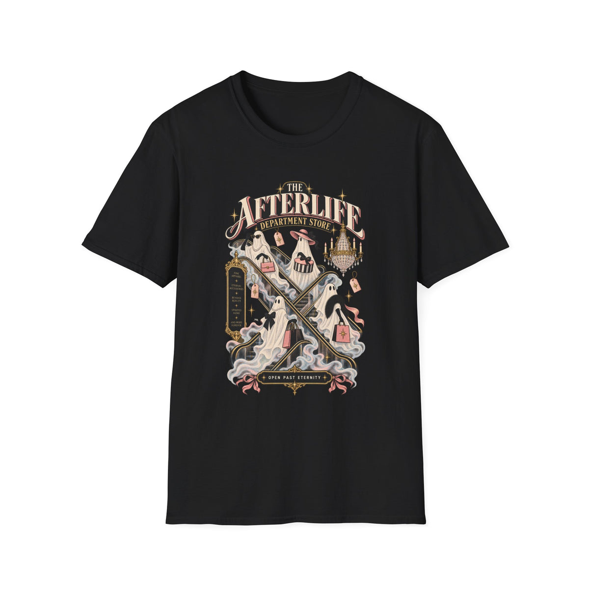 Afterlife Department Store T-Shirt — Spooky Retro Funeral Humor Tee