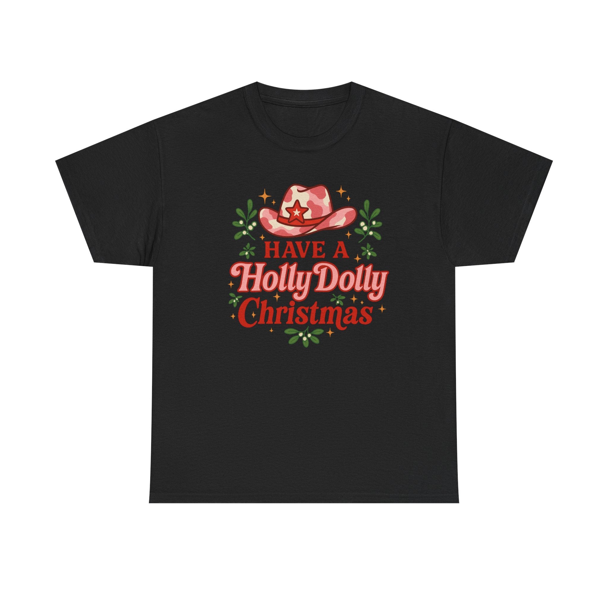 Holly Dolly Christmas Tee | Cowboy Western Xmas Shirt, Gift for Dolly Parton Fans