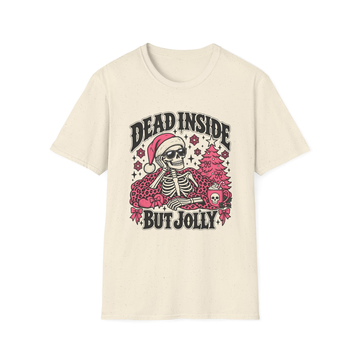 Jolly to the Bone Skeleton Christmas Tee - Boo Crew Boutique