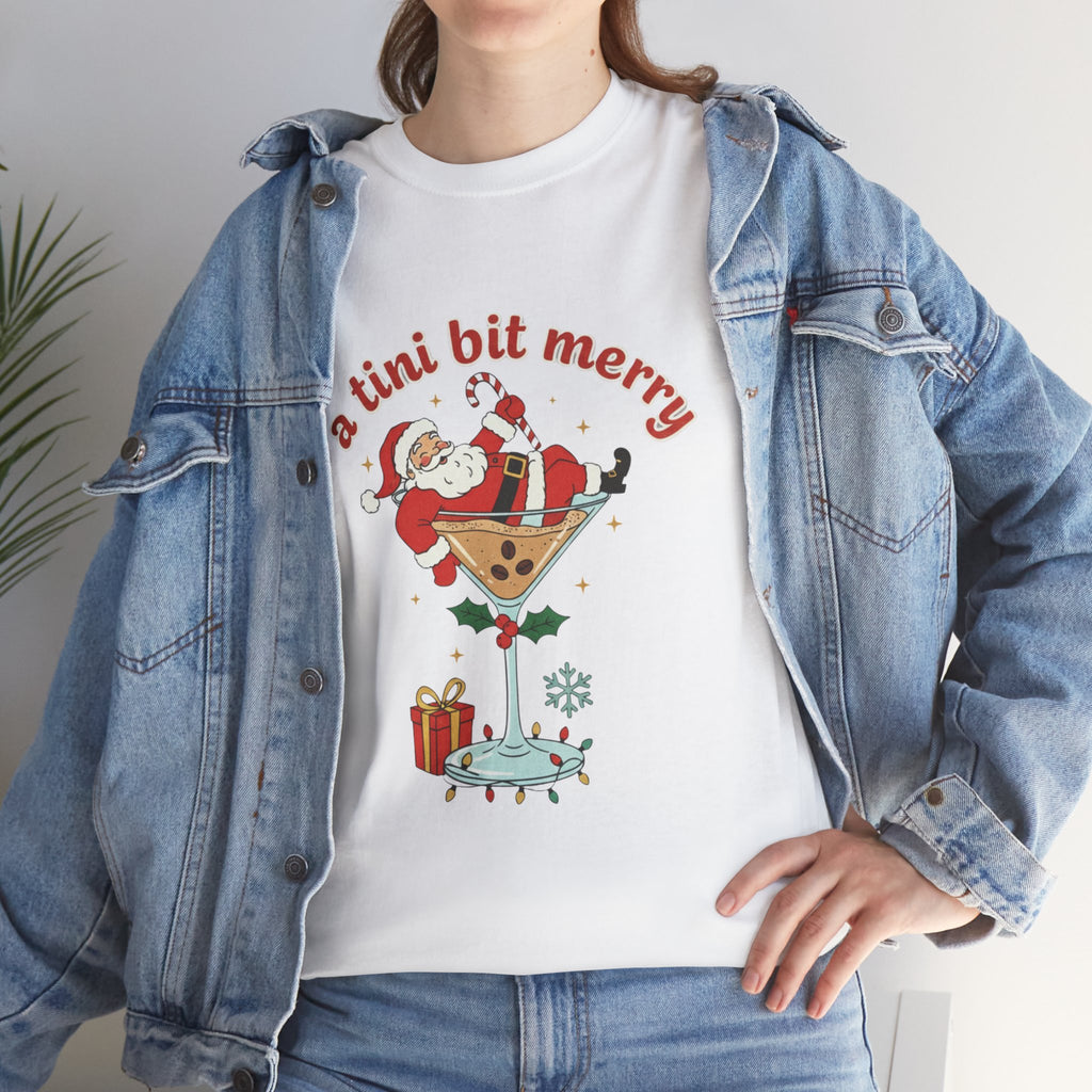 Santa Espresso Martini Tee, Christmas Holiday Shirt, Funny Cocktail Top, Festive Unisex T-Shirt, Xmas Party Apparel