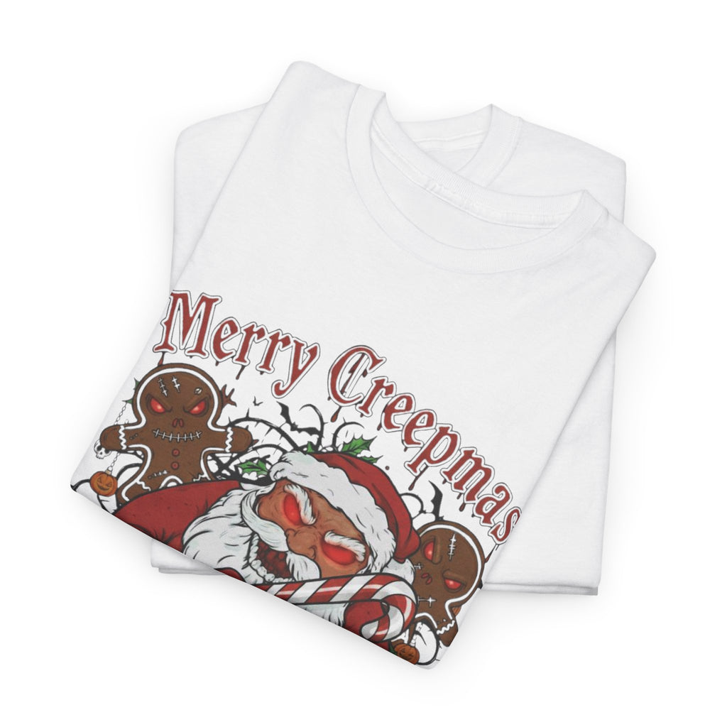 Merry Creepmas Santa T-Shirt | Creepy Christmas Shirt, Spooky Santa Tee