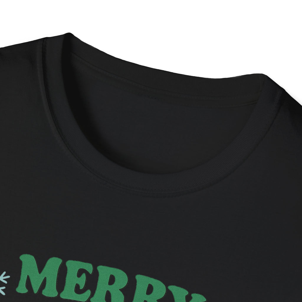 Merry and Bright Dancing Skeletons Christmas T-Shirt