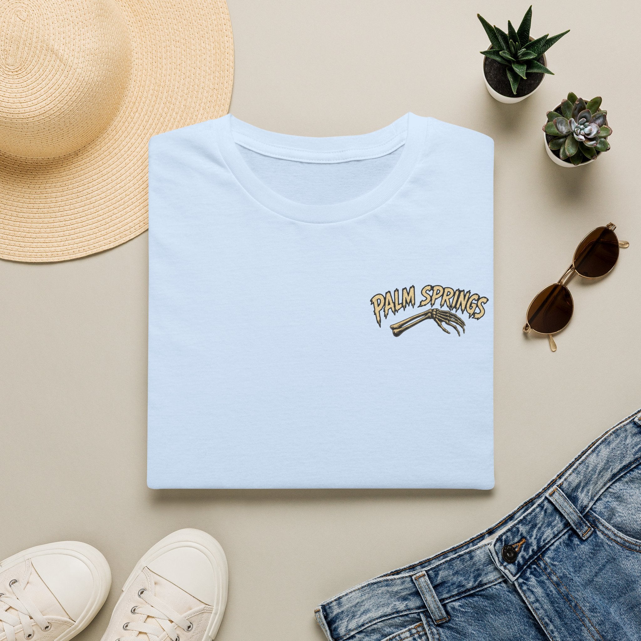 Palm Springs Pool Skelly Tee - Boo Crew Boutique