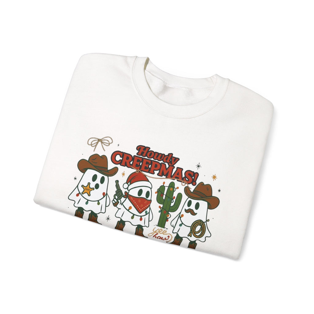 Howdy Christmas ghosts crewneck Sweatshirt | Western cowboy holiday design, Creepmas Attire