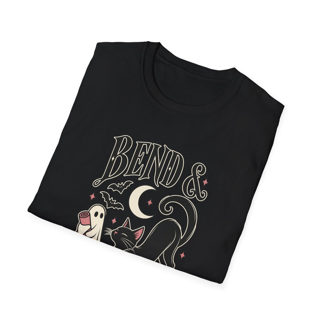 Bend & Bewitch T-Shirt — Cute Witchy Cat Yoga Halloween Tee - Boo Crew Boutique