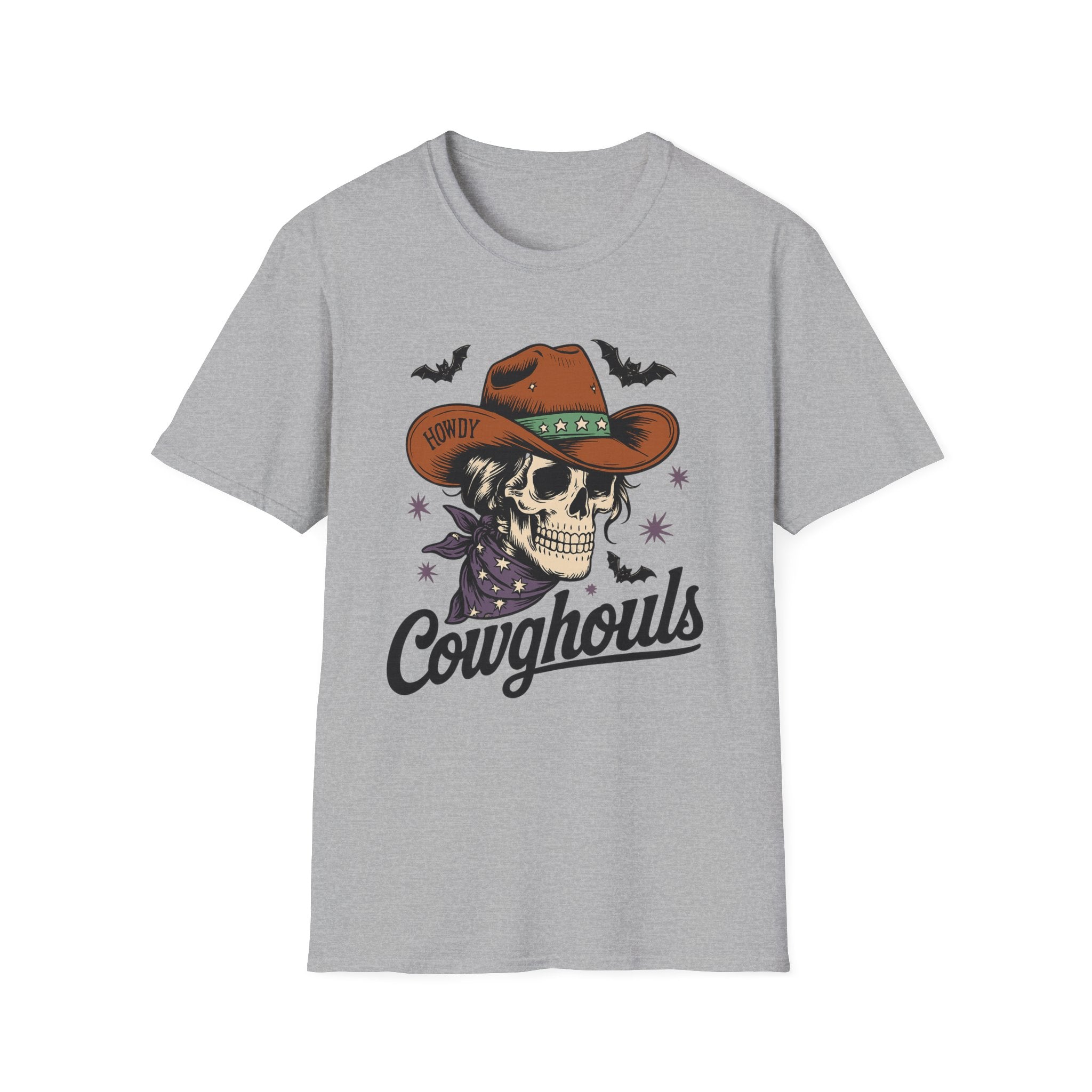 Cowghouls Skull Cowboy T-Shirt — Halloween Western Graphic Tee - Boo Crew Boutique