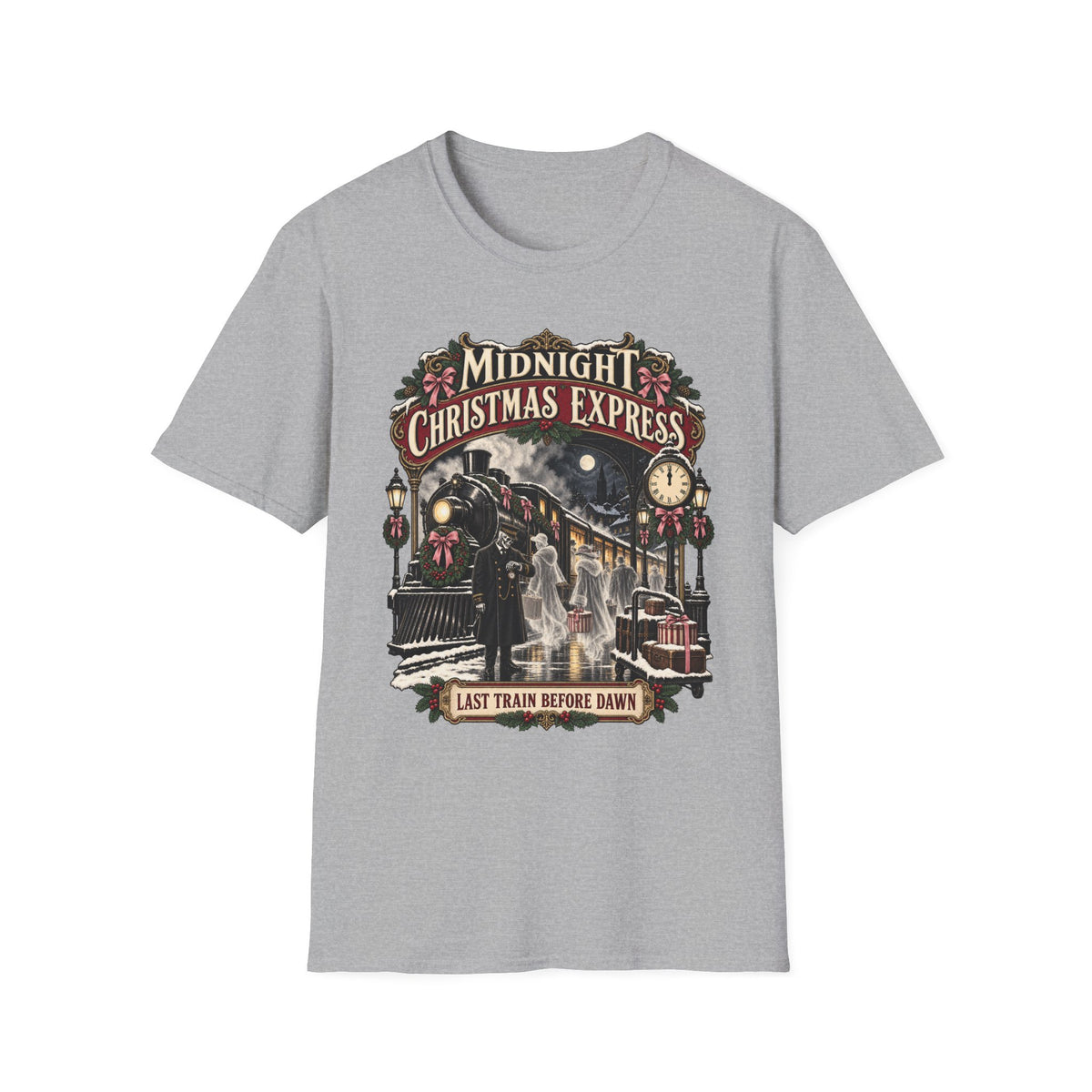 Midnight Christmas Express T-Shirt — Last Train Before Dawn Holiday Tee - Boo Crew Boutique