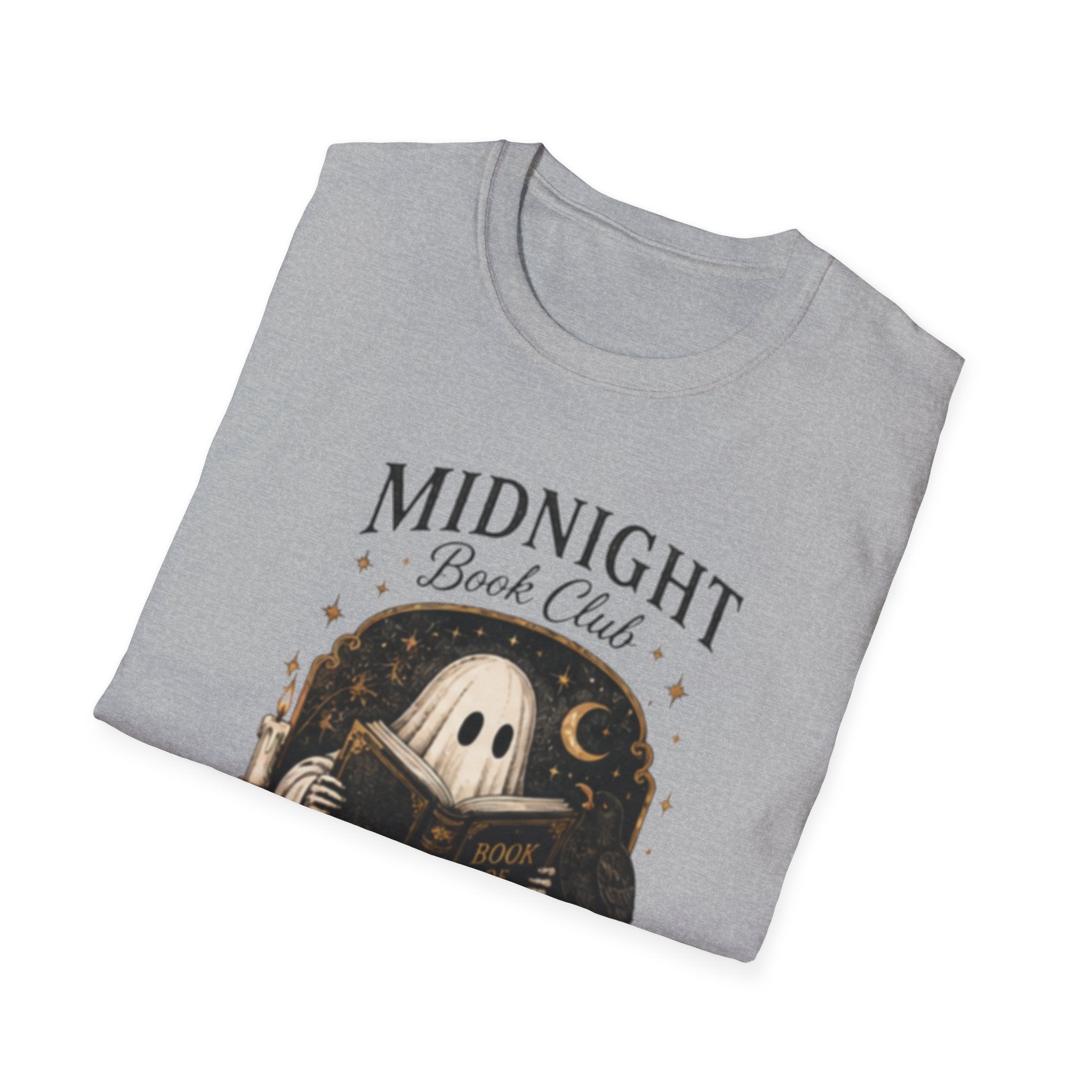 Midnight Book Club T-Shirt — Spooky Ghost Reader Graphic Tee