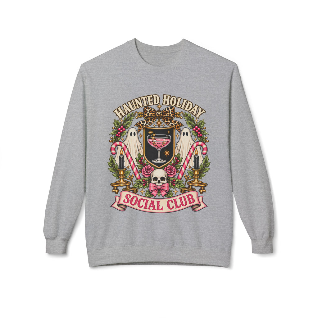 Haunted Holiday Social Club Christmas Sweatshirt - Boo Crew Boutique