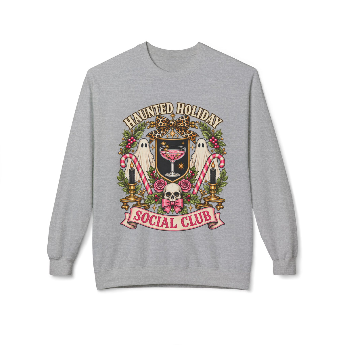 Haunted Holiday Social Club Christmas Sweatshirt - Boo Crew Boutique