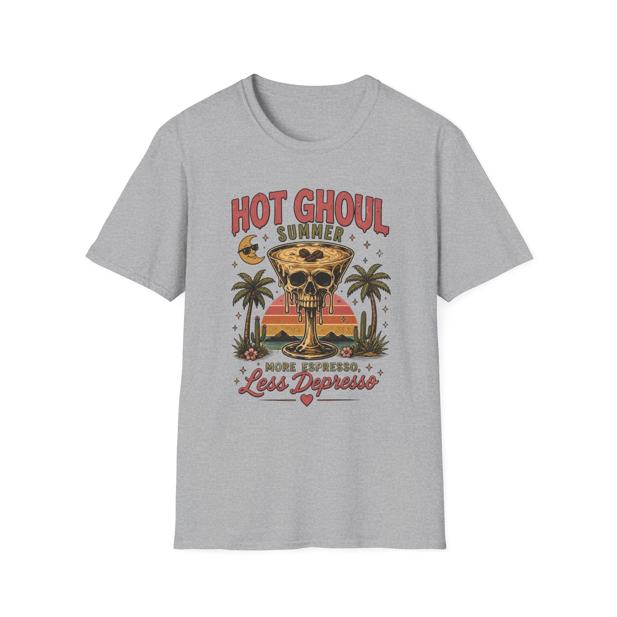 More Espresso Less Depresso Skull & Palm Tee - Boo Crew Boutique
