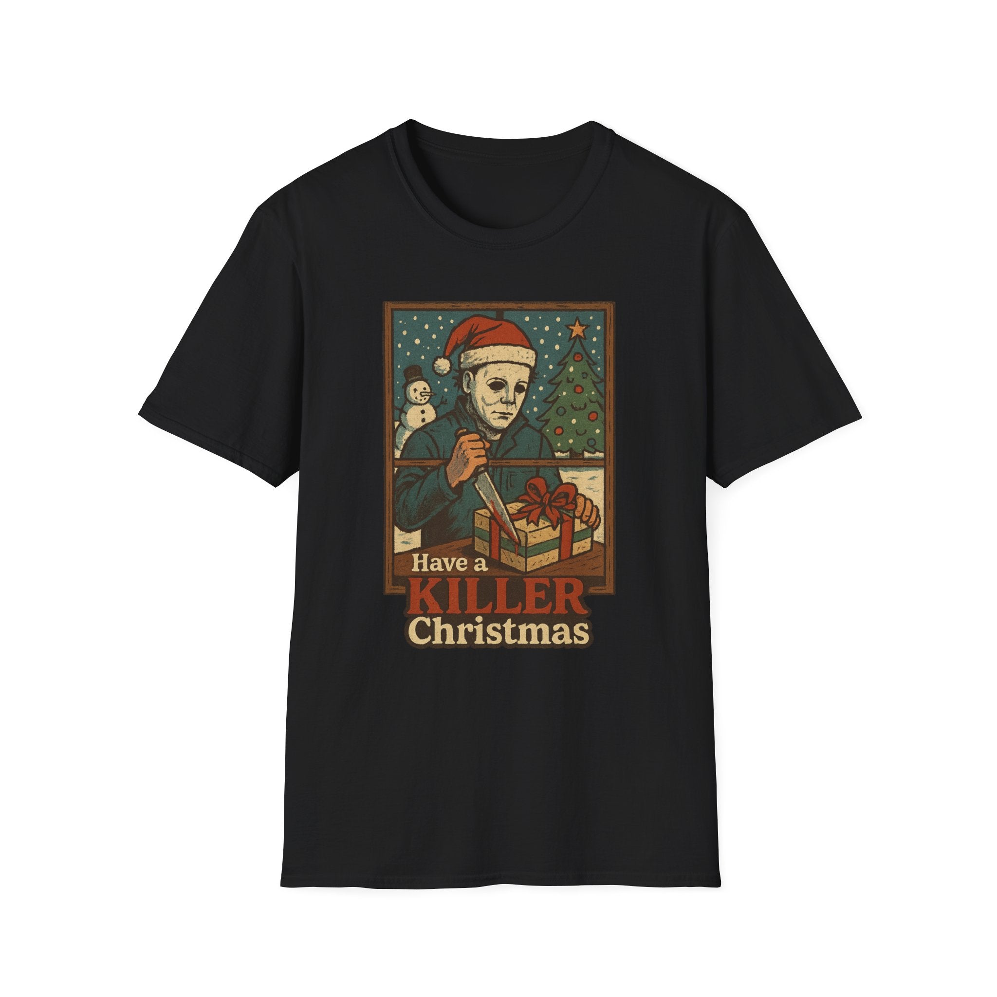 Killer Christmas T-Shirt | Michael Myers Holiday Tee, Fun Christmas Gift, Horror Fan Apparel, Christmas Party Shirt, Unique Holiday Wear - Boo Crew Boutique