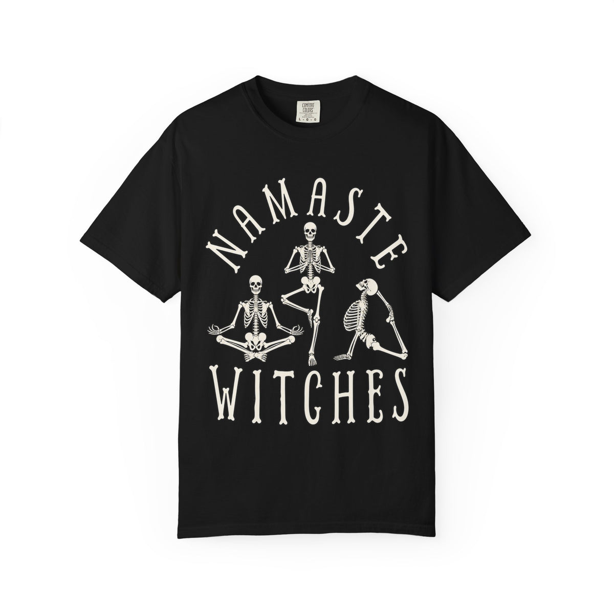 Namaste Witches T-Shirt — Skeleton Yoga Halloween Tee - Boo Crew Boutique
