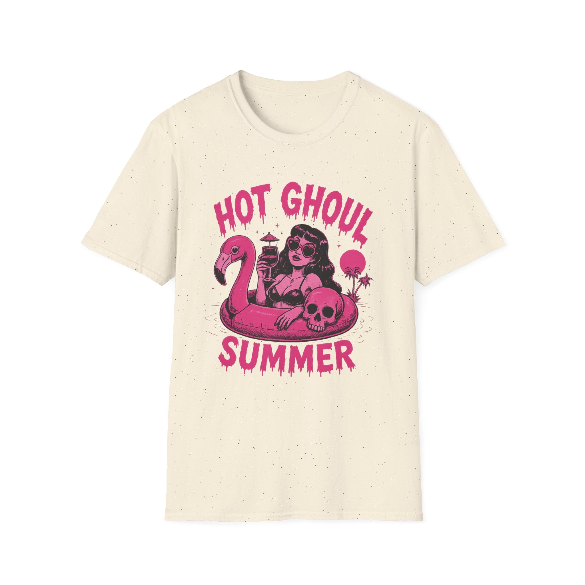Hot Ghoul Summer T-Shirt — Retro Pink Halloween Beach Graphic - Boo Crew Boutique