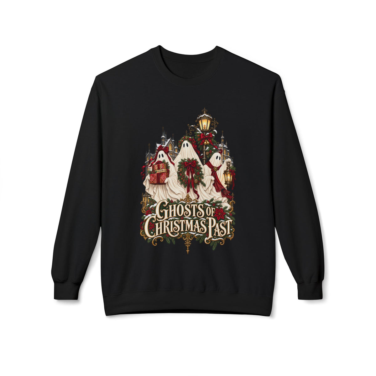 The Ghosts of Christmas Past Holiday Crewneck Sweatshirt - Boo Crew Boutique