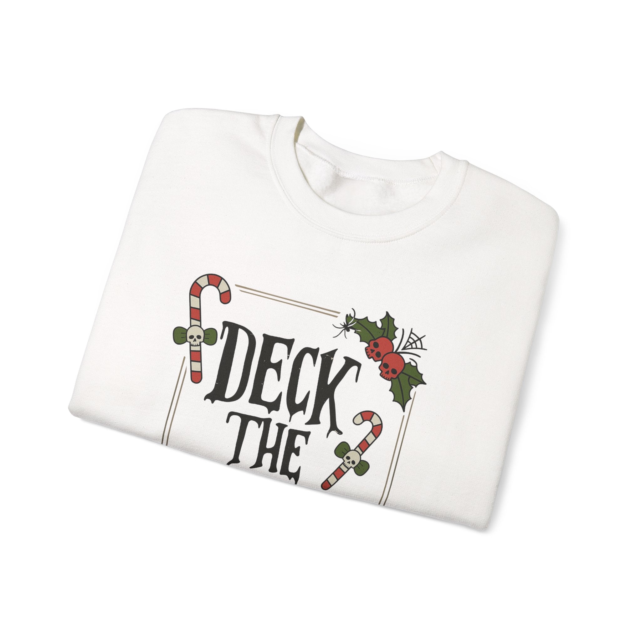 Xmas Horror Crewneck Sweatshirt | Deck the Horror | Holiday Apparel, Christmas Gift, Unisex Sweatshirt, Cozy Winter Wear, Halloween Vibes