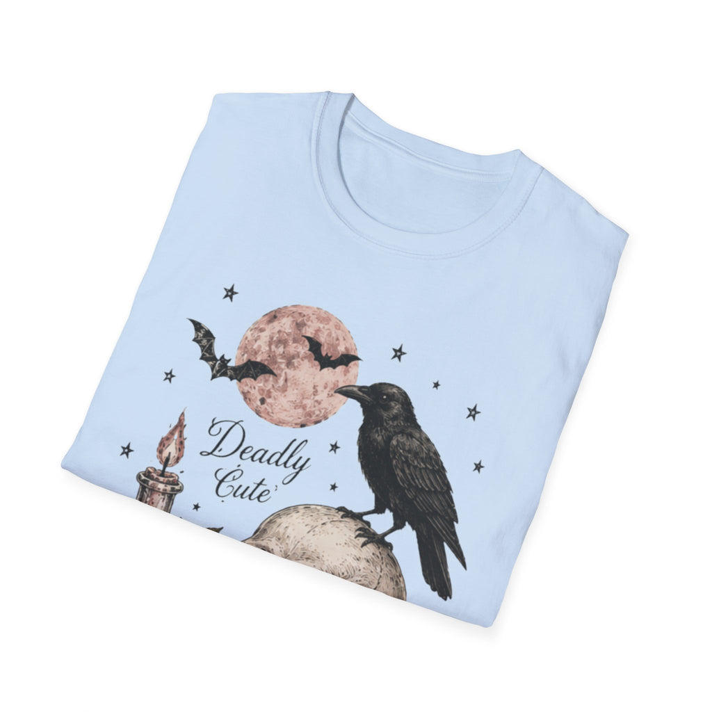 Deadly Cute Crow & Skull Graphic T-Shirt