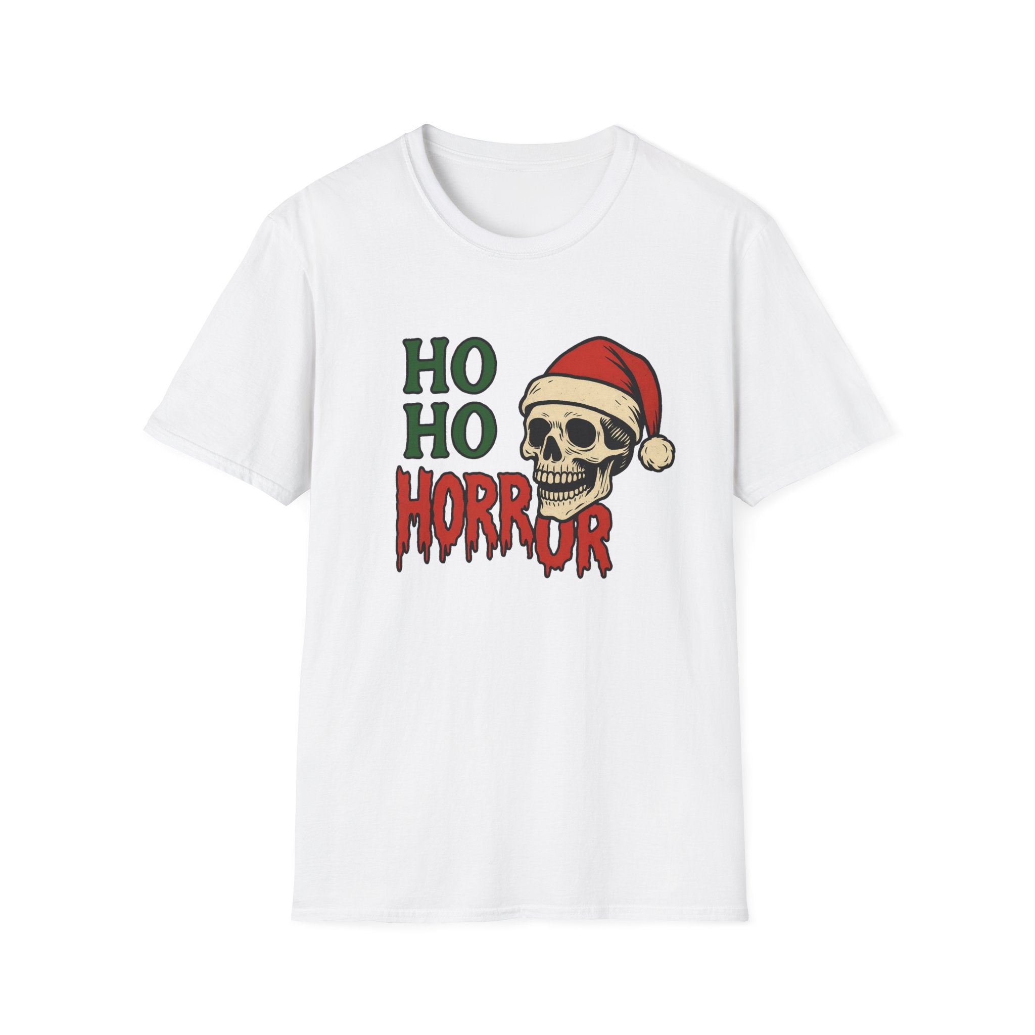 Christmas Horror T-Shirt | Unisex Christmas Tee | Skull Santa Design | Halloween Meets Christmas | Perfect for Parties, Gift Giving