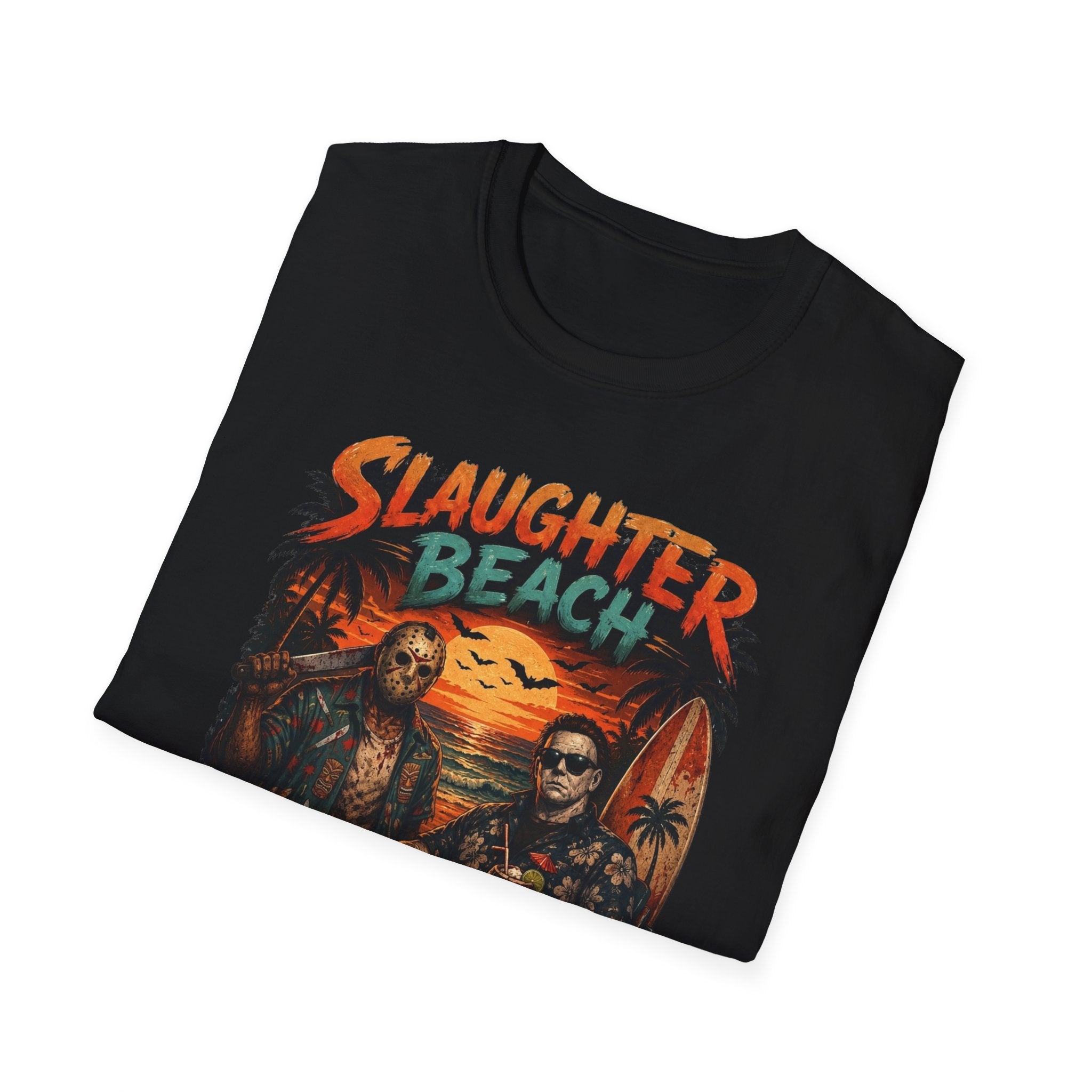 Slaughter Beach Horror Sunset T-Shirt - Boo Crew Boutique