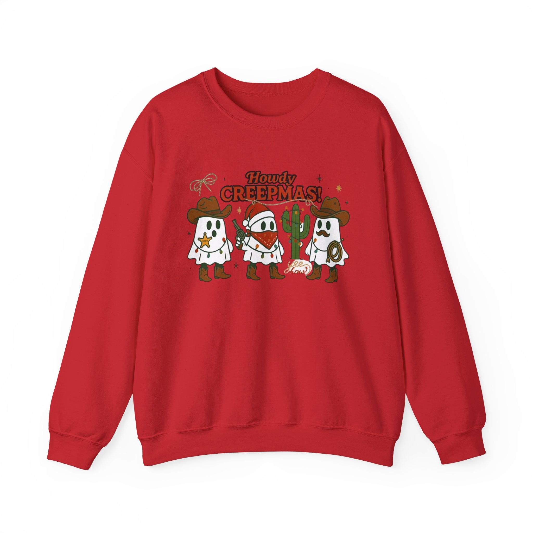Howdy Christmas ghosts crewneck Sweatshirt | Western cowboy holiday design, Creepmas Attire - Boo Crew Boutique