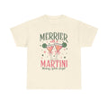 Merrier With a Martini T-Shirt | Holiday Cocktail Tee - Boo Crew Boutique