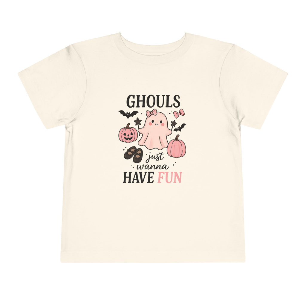 Toddler Halloween Tee - "Ghouls Just Wanna Have Fun" Cute Ghost & Pumpkins