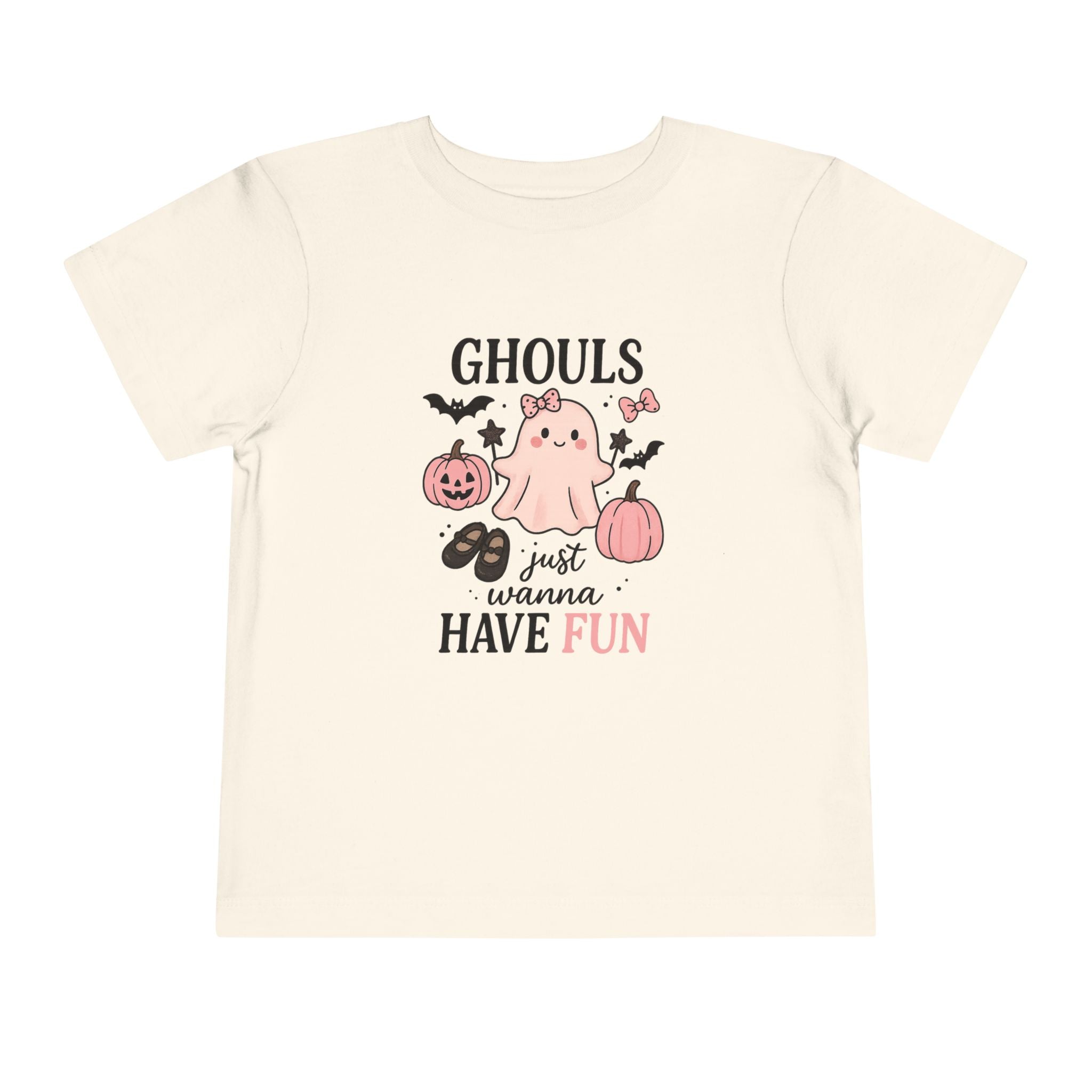 Toddler Halloween Tee - "Ghouls Just Wanna Have Fun" Cute Ghost & Pumpkins