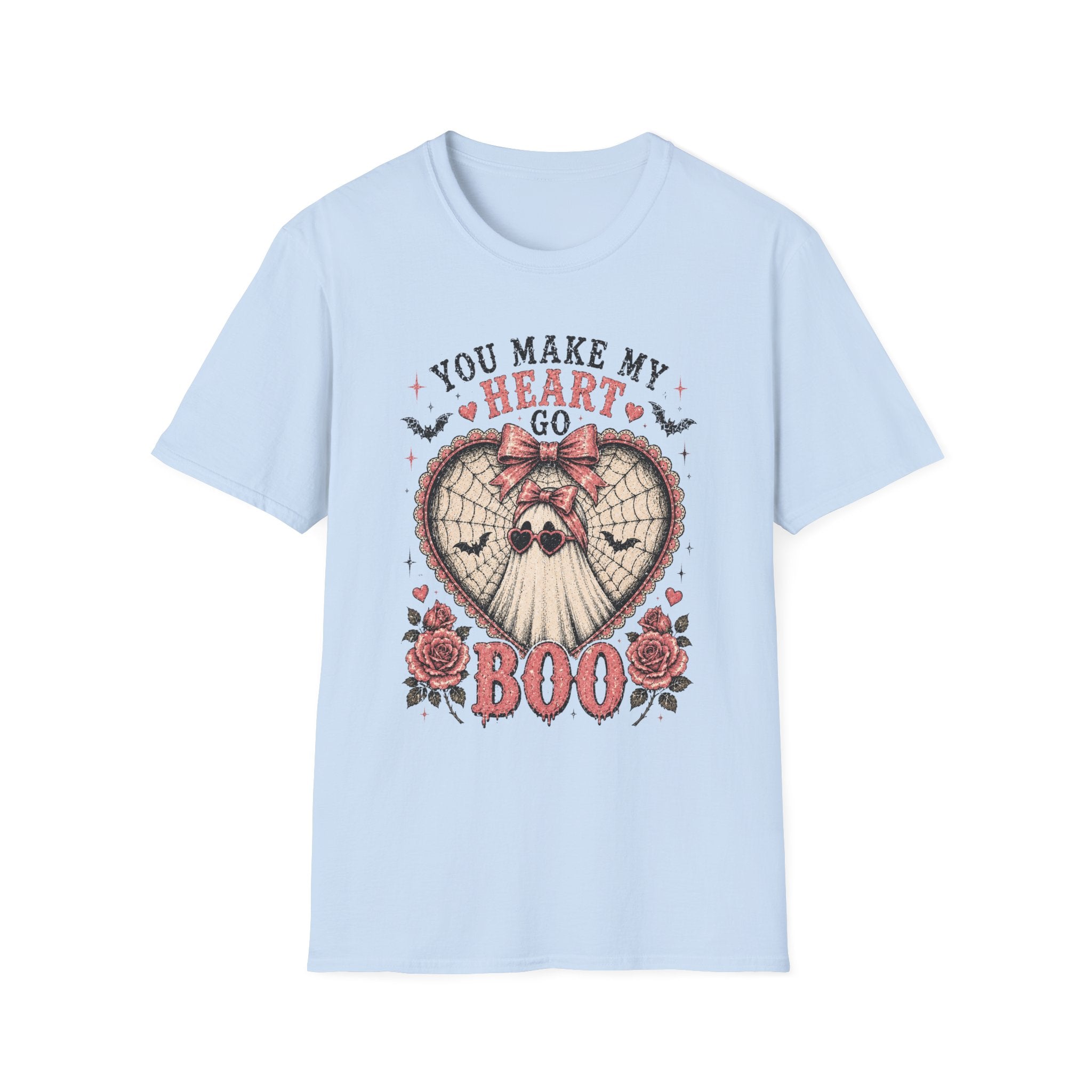 You Make My Heart Go Boo T-Shirt — Cute Gothic Halloween Graphic Tee - Boo Crew Boutique