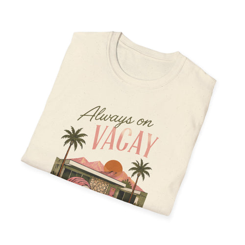 Always On Vacay T-Shirt — Retro Palm Tree Vacation Tee - Boo Crew Boutique