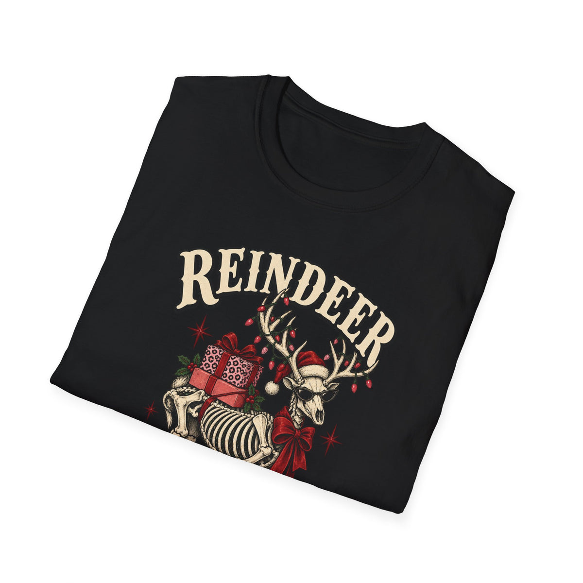 Reindeer After Dark Christmas T-Shirt - Boo Crew Boutique