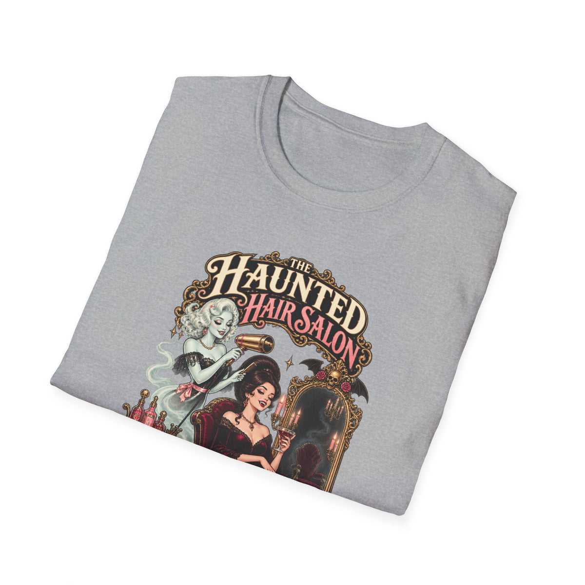 Haunted Hair Salon Tee — Retro Gothic Beauty Graphic - Boo Crew Boutique