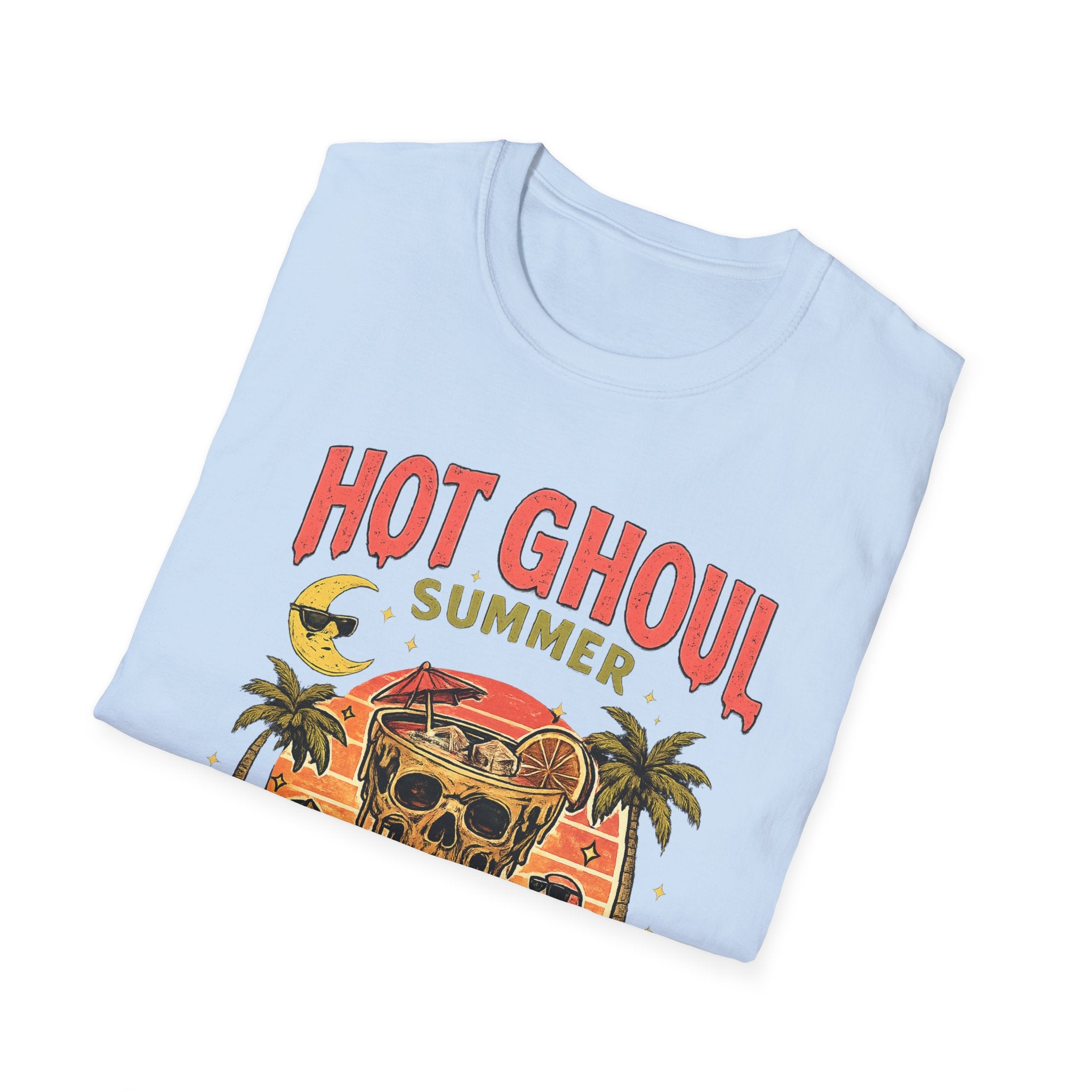 Retro Skull Poolside Graphic Tee - Boo Crew Boutique