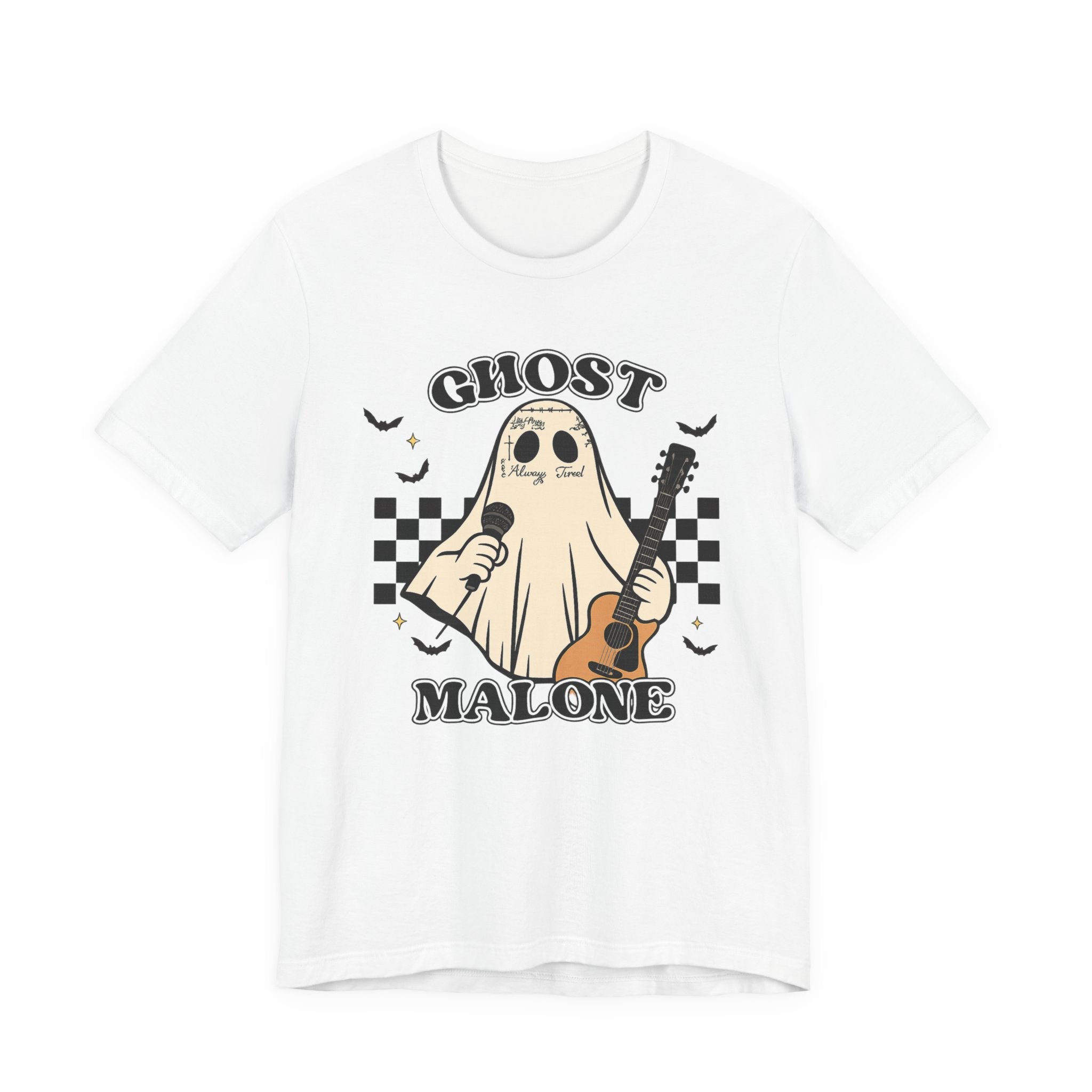 Ghost Malone Tee - Fun Ghost Graphic Tee, Perfect for Halloween, Music Lovers, Casual Wear, Gift