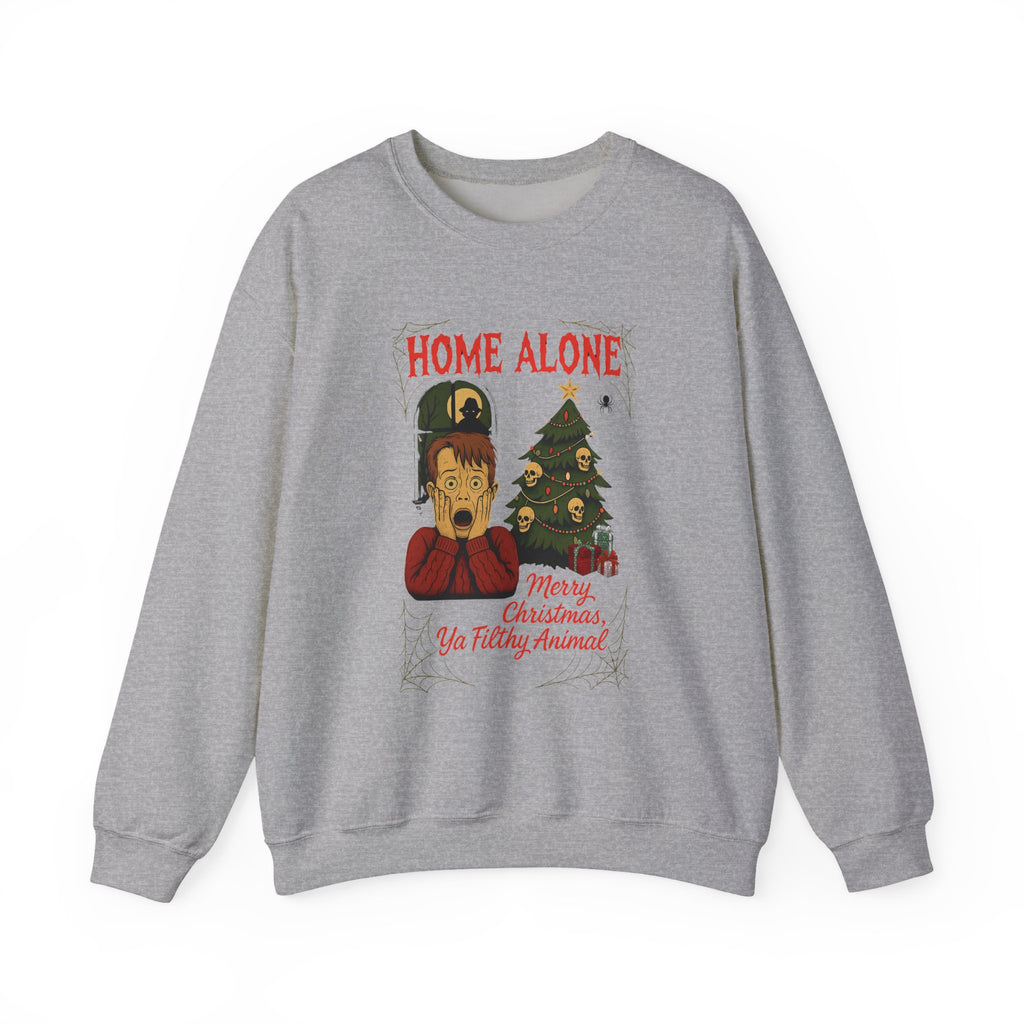 Home Alone Sweatshirt, Cozy Movie Night Apparel, Christmas Horror Sweatshirt, Gift for Xmas Movie Lover, Merry Creepmas - Boo Crew Boutique