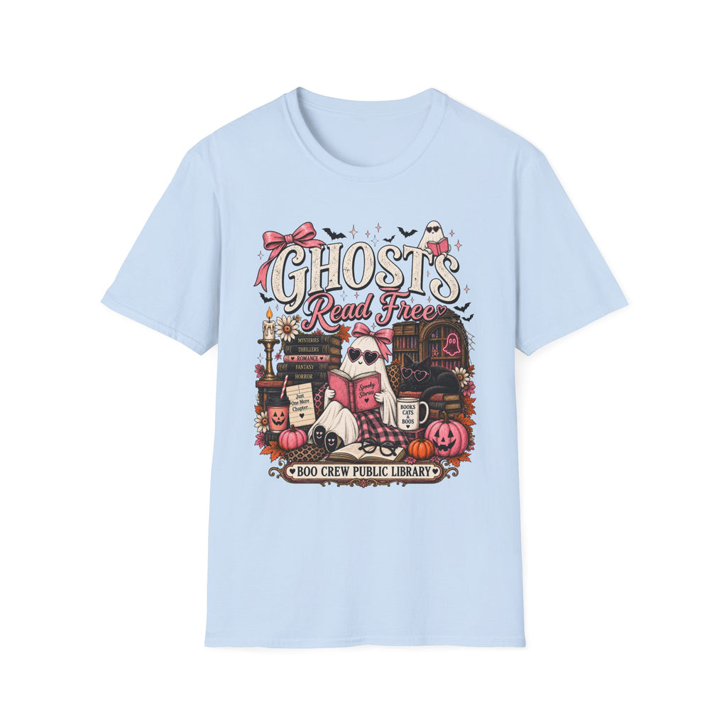 Ghosts Read Free T-Shirt — Cute Halloween Bookish Tee - Boo Crew Boutique