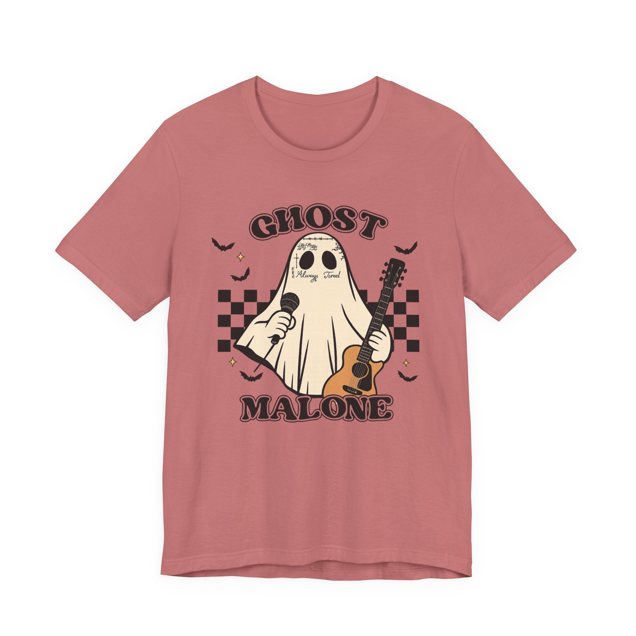 Ghost Malone Tee - Fun Ghost Graphic Tee, Perfect for Halloween, Music Lovers, Casual Wear, Gift