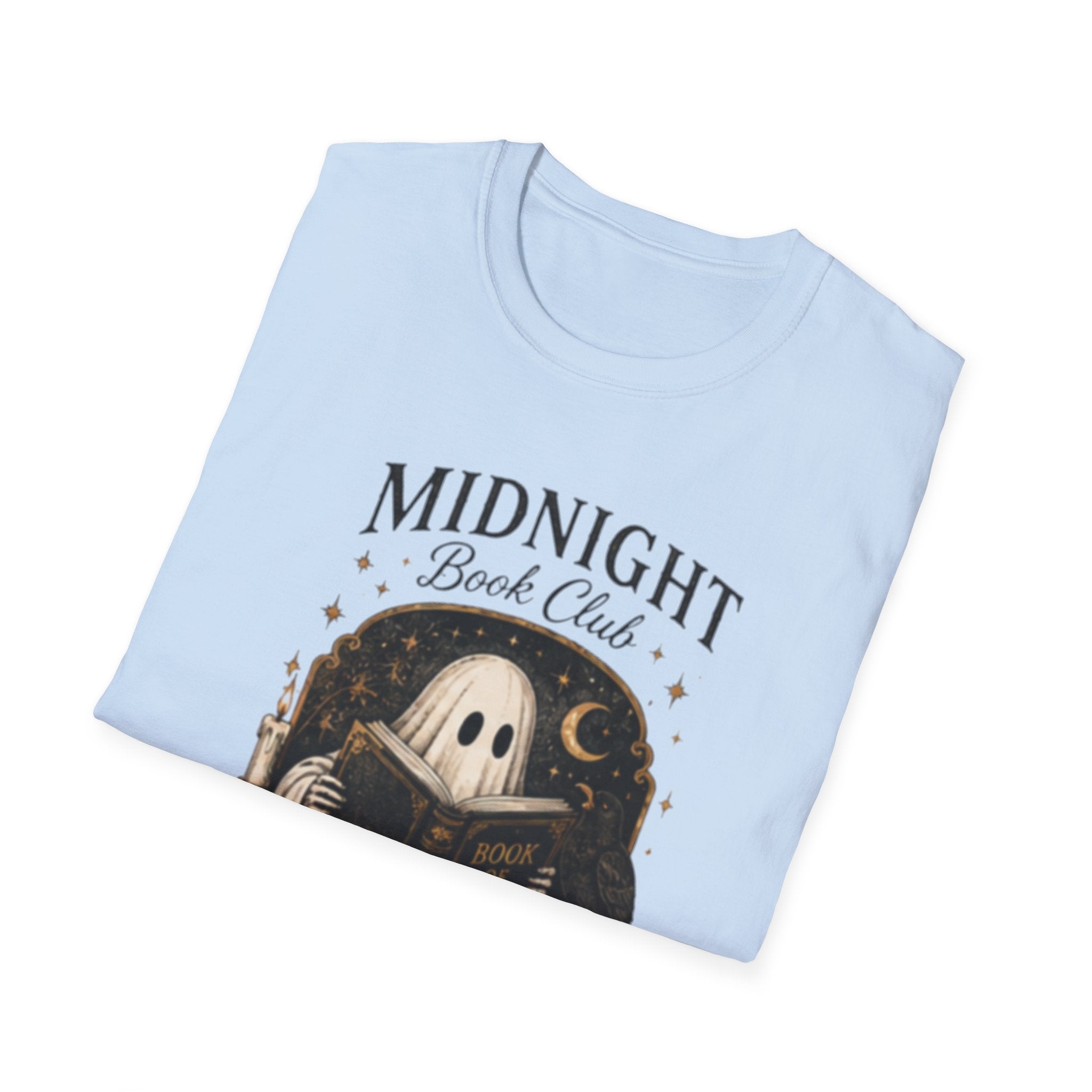 Midnight Book Club T-Shirt — Spooky Ghost Reader Graphic Tee