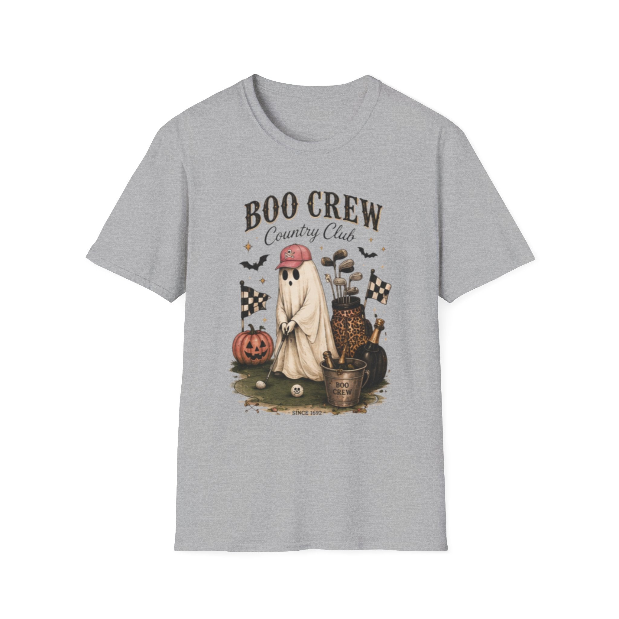 Boo Crew Country Club T-Shirt — Cute Halloween Ghost Golfing Tee - Boo Crew Boutique