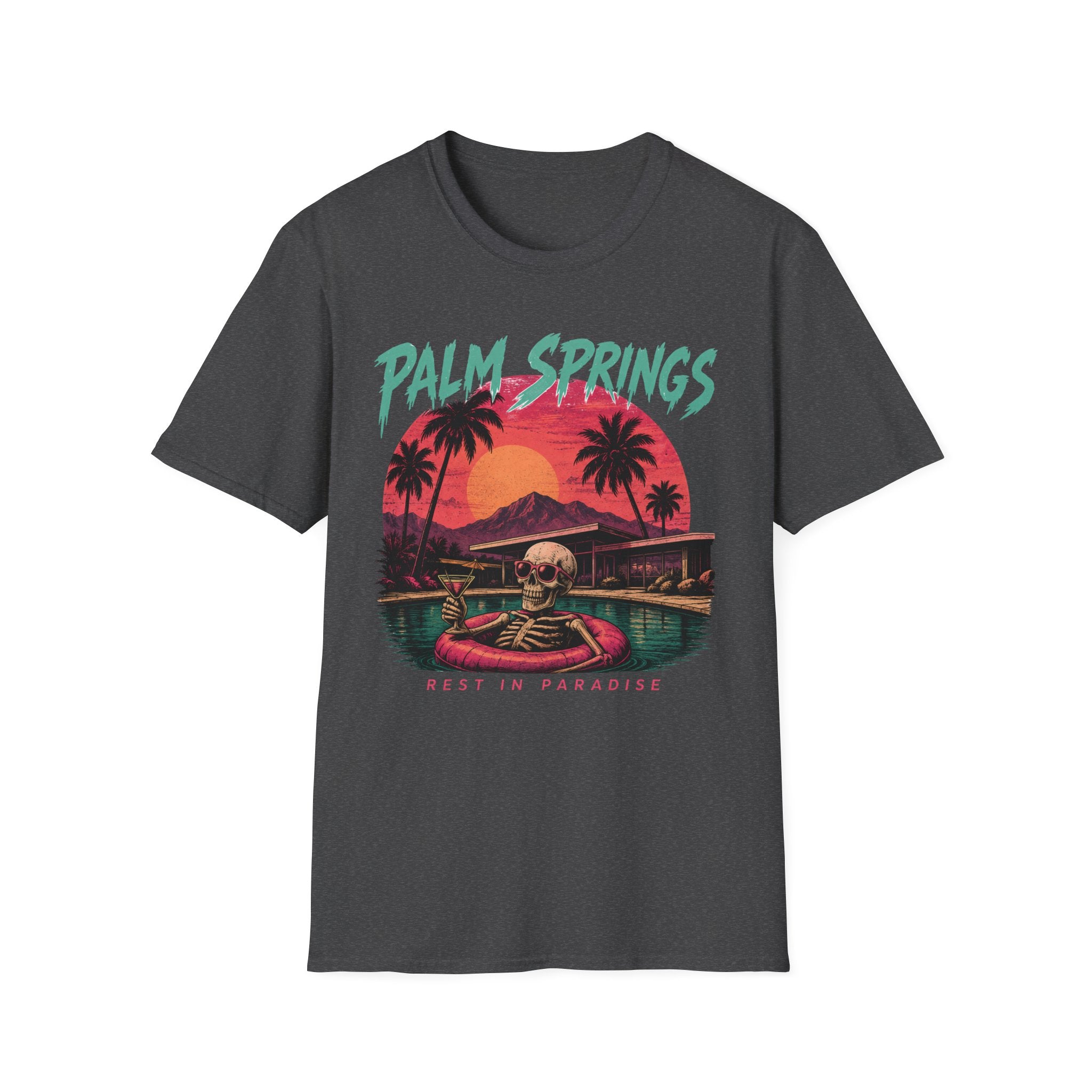 Palm Springs Retro Sunset T-Shirt - Boo Crew Boutique