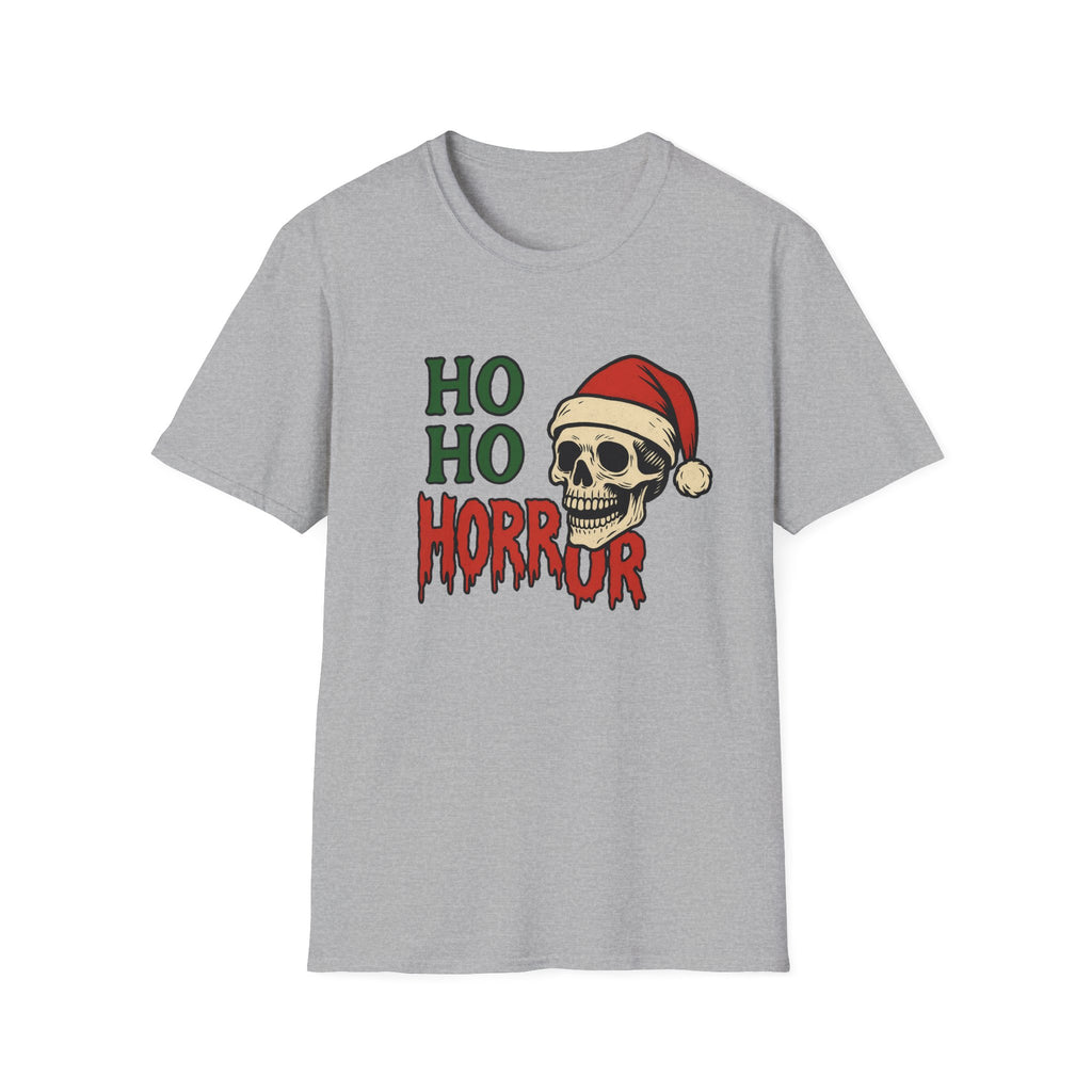 Christmas Horror T-Shirt | Unisex Christmas Tee | Skull Santa Design | Halloween Meets Christmas | Perfect for Parties, Gift Giving - Boo Crew Boutique