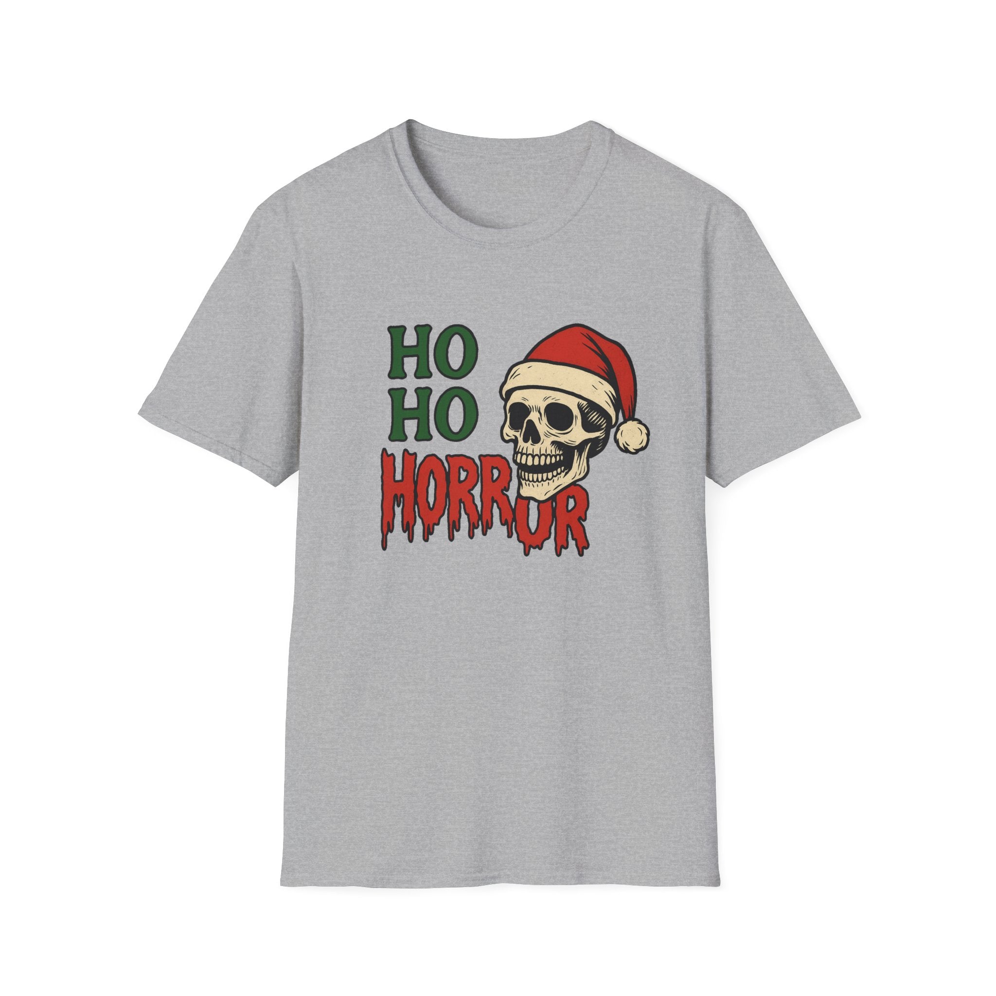 Christmas Horror T-Shirt | Unisex Christmas Tee | Skull Santa Design | Halloween Meets Christmas | Perfect for Parties, Gift Giving