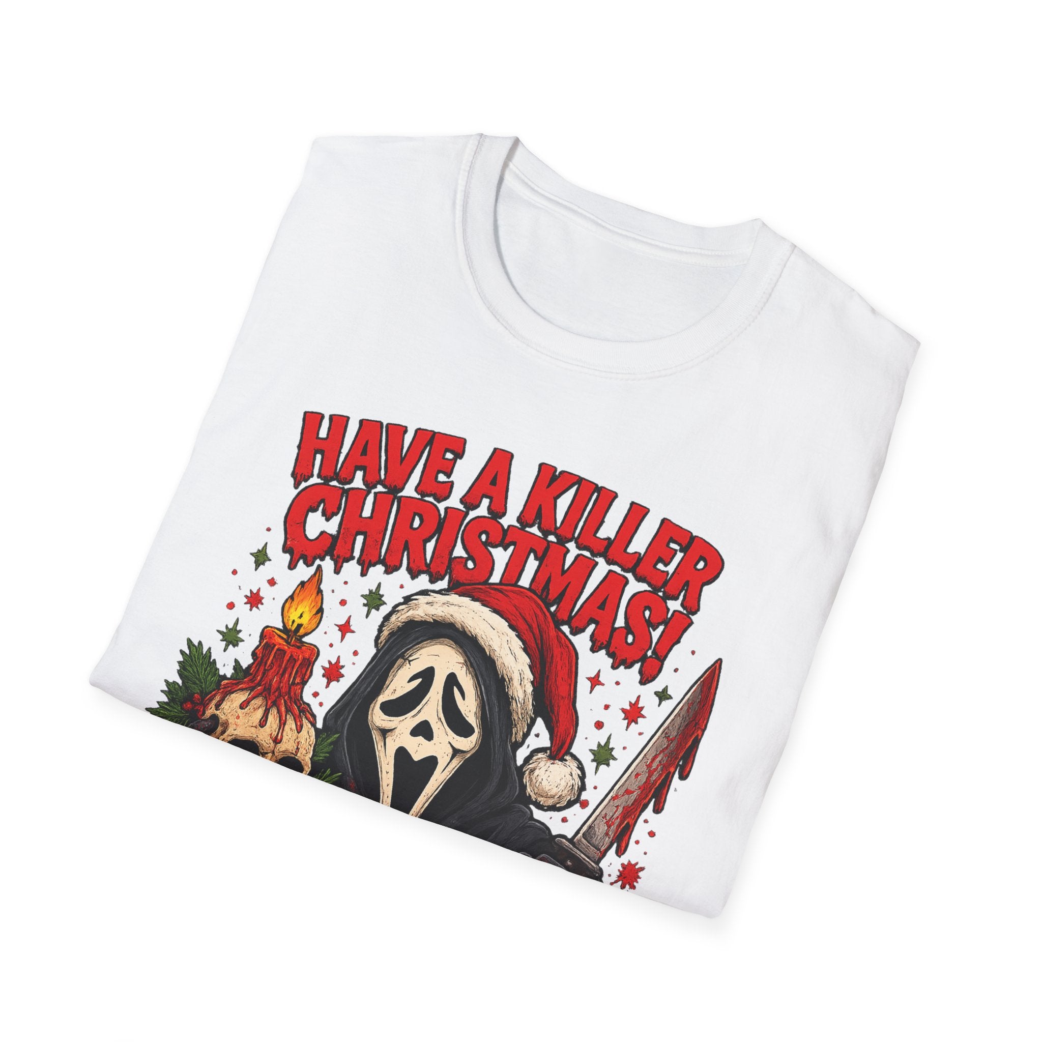 Have a Killer Christmas! Horror Santa T-Shirt — Funny Scream Mask Holiday Tee - Boo Crew Boutique