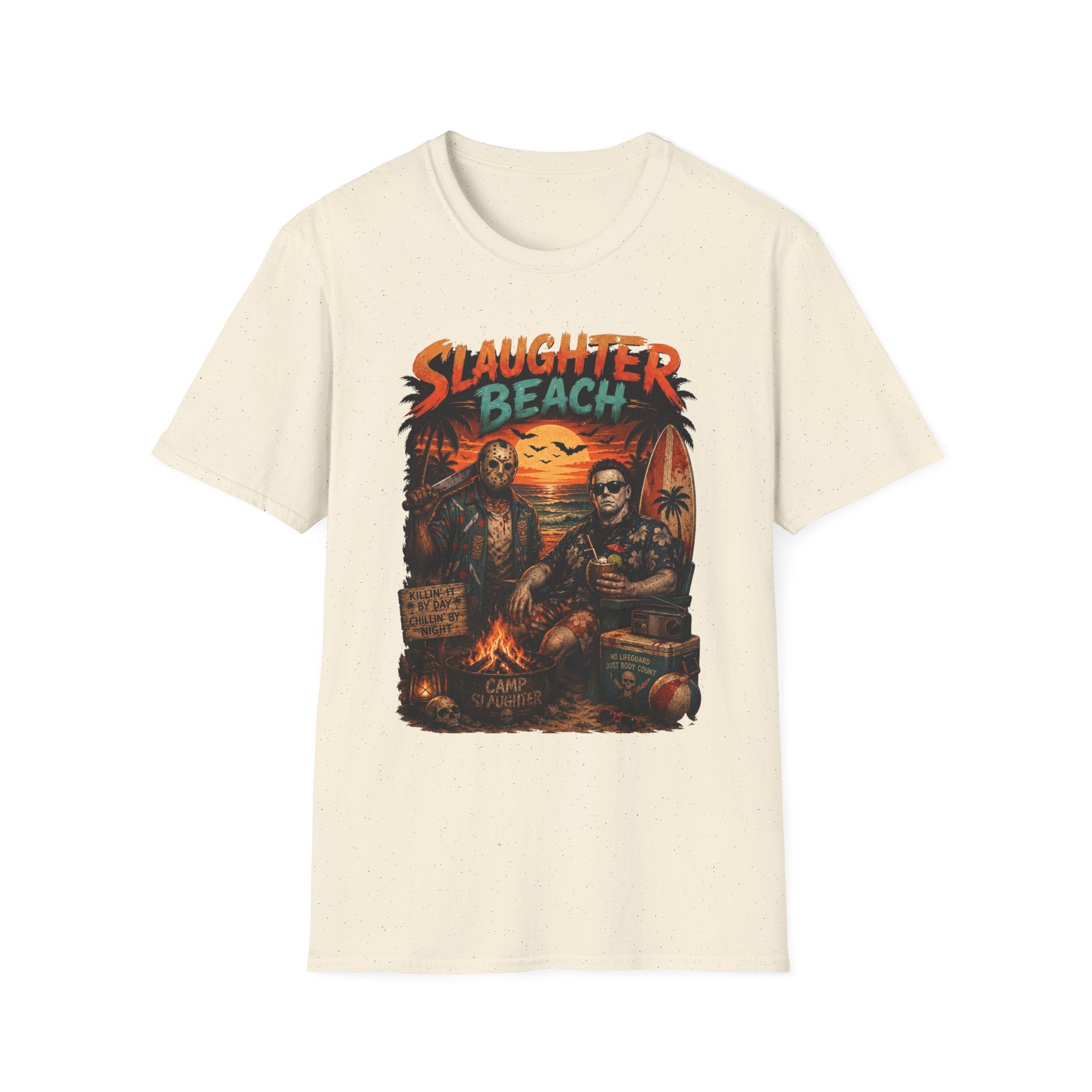 Slaughter Beach Horror Sunset T-Shirt - Boo Crew Boutique