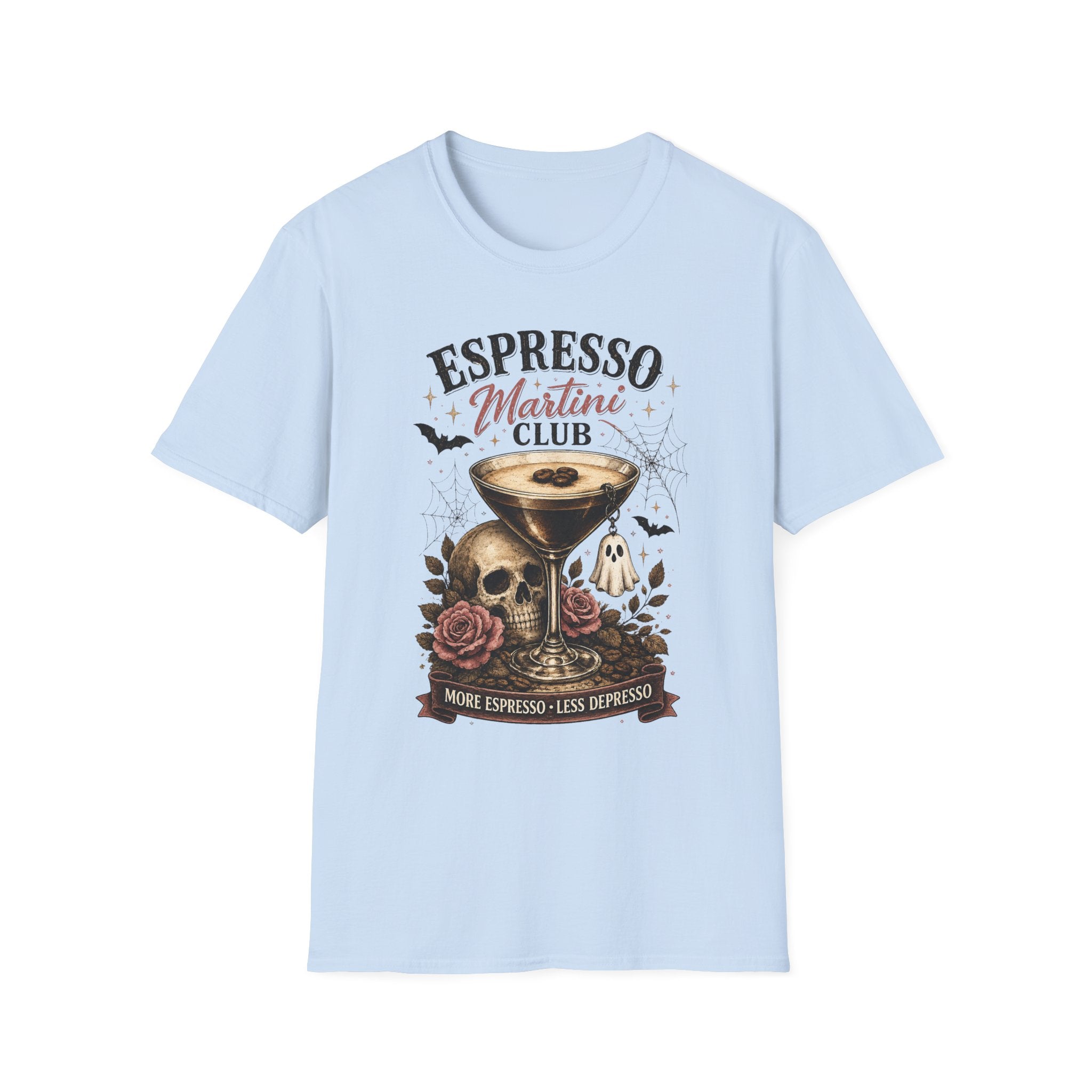Espresso Martini Club Tee — Spooky Coffee Cocktail Shirt