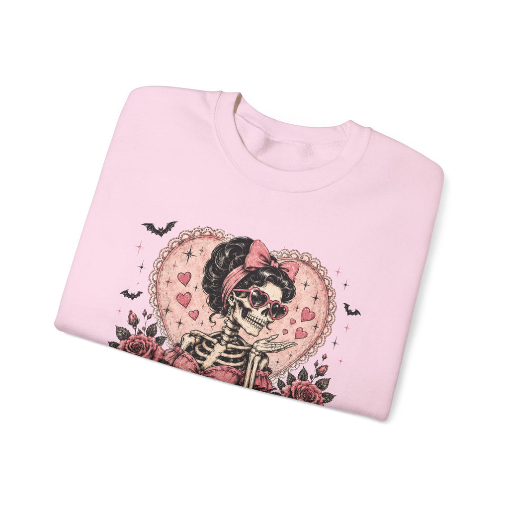 Valentine Skull 'Be Mine' Crewneck Sweatshirt